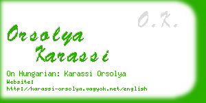 orsolya karassi business card